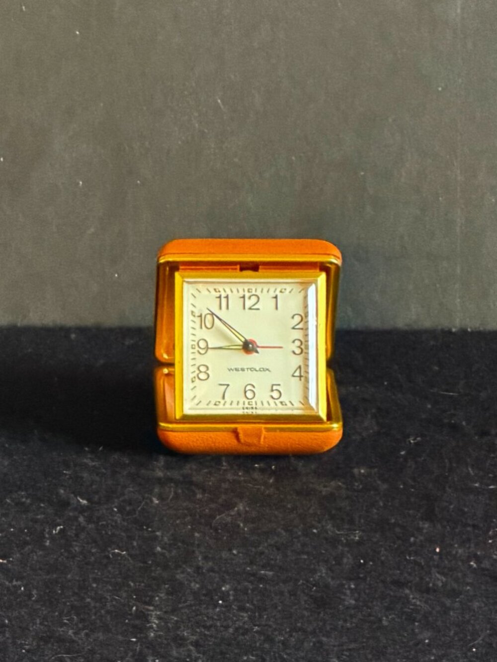 *WORKS* Vintage Westclock Folding Travel Alarm Clock